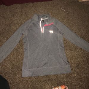 Pink athletic sweater